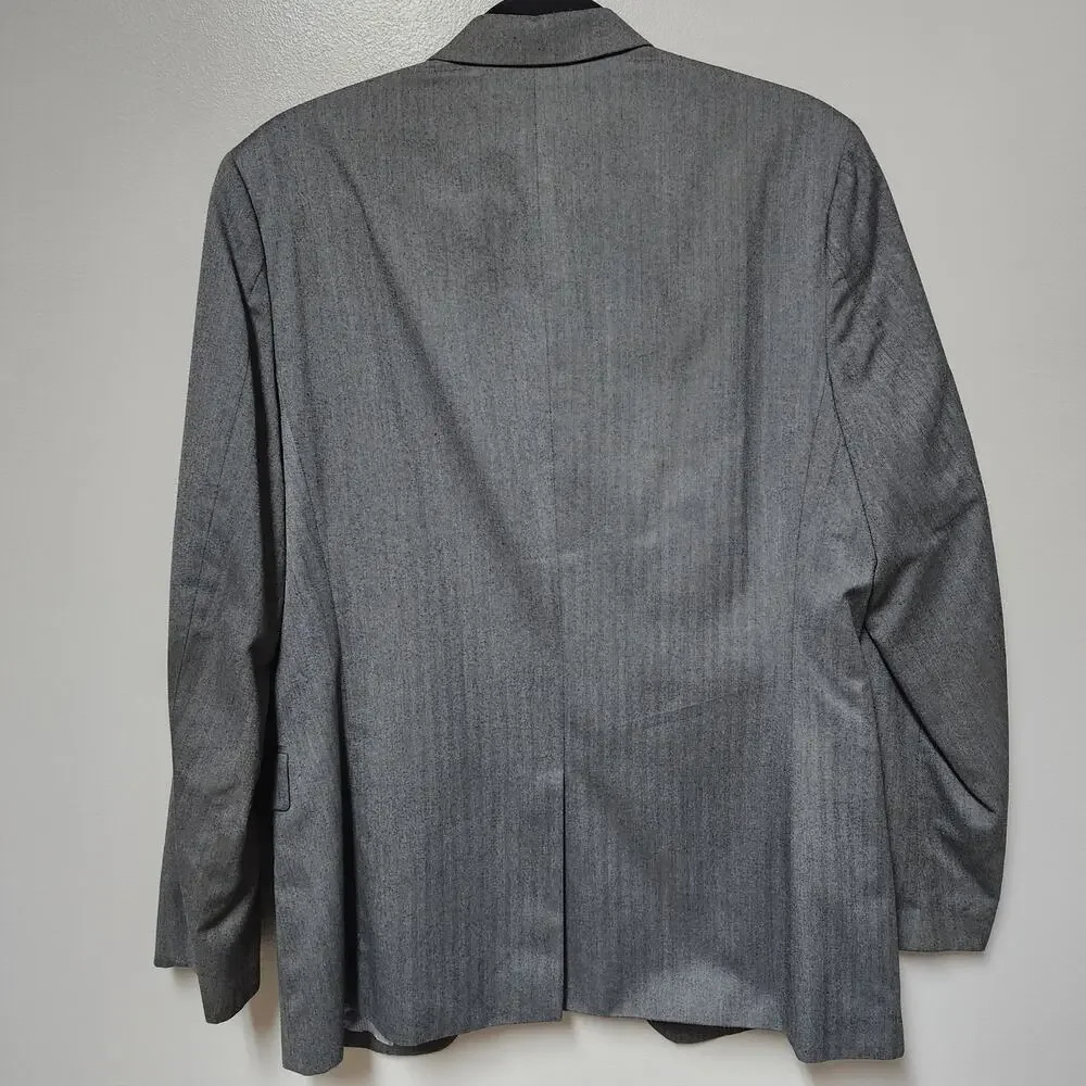 Banana Republic Grey Herringbone Blazer Tailored Fit 40 R
